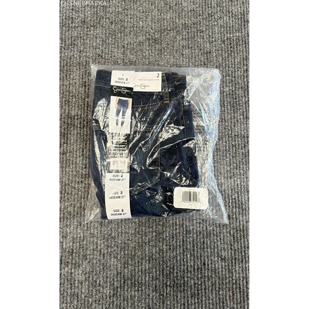 Jessica Simpson Women's High Rise Skinny Ankle Jeans Blue Rocky Size 2 NWT - Picture 1 of 8